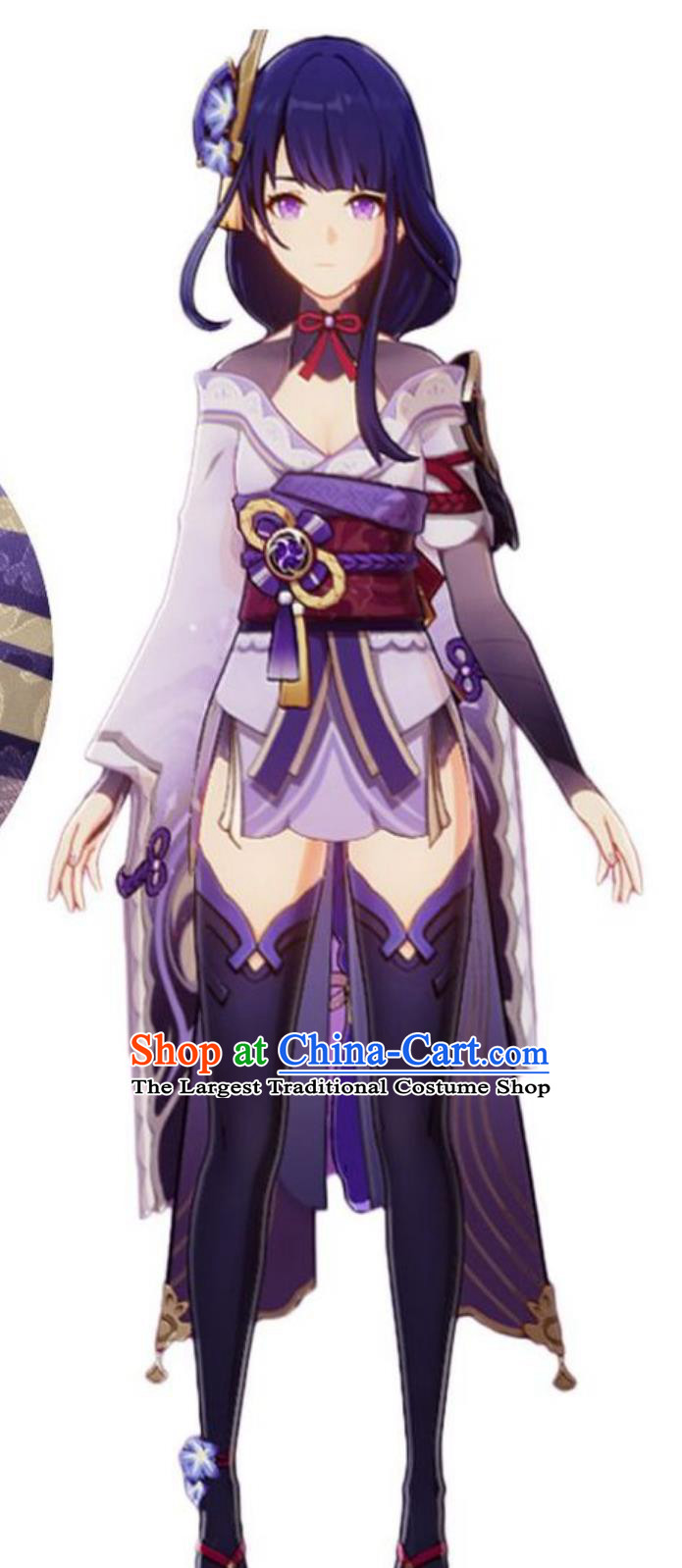 Genshin Impact Raiden Shogun Cosplay Costume Halloween Anime Game Clothing Human Form Raiden Ei Cosplay Outfit Full Set
