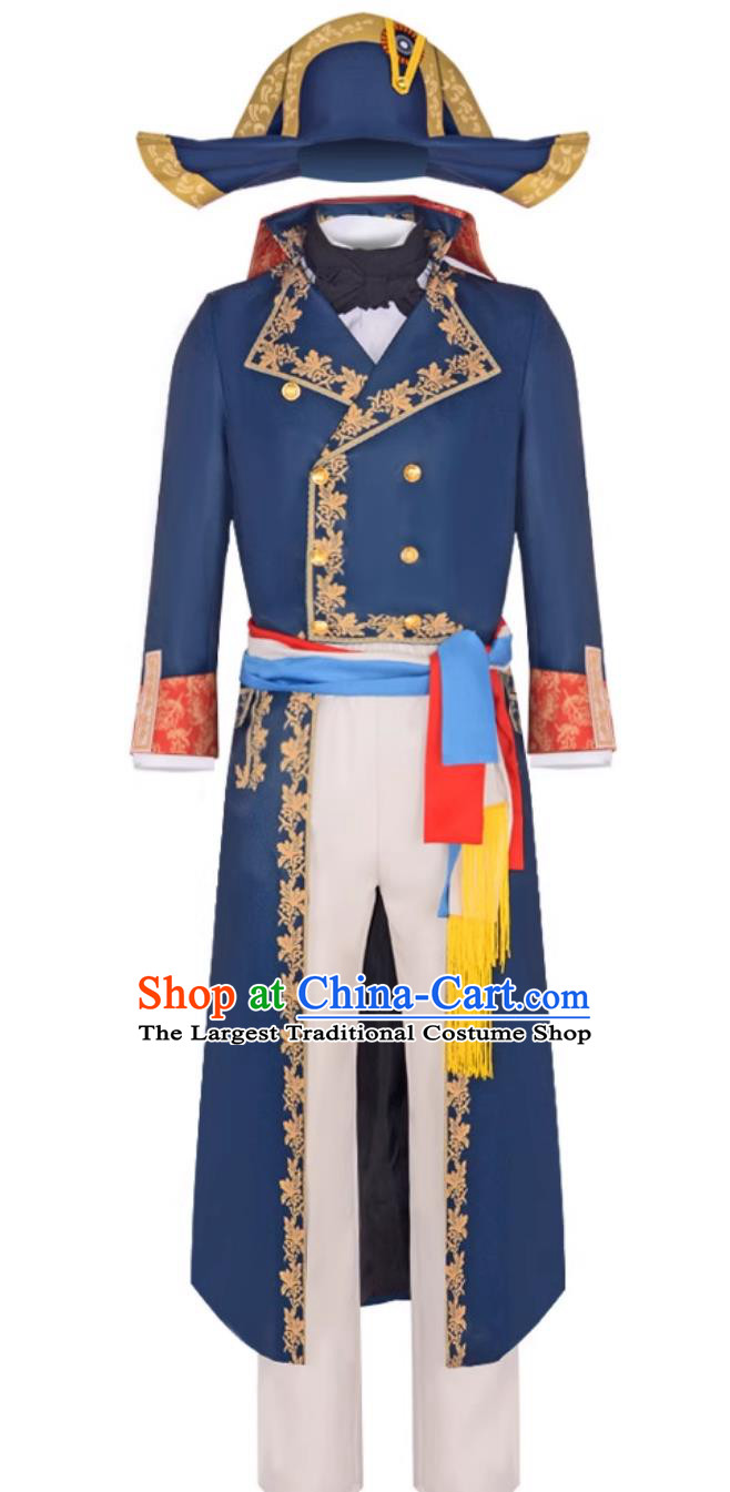 Napoleon The Great Performance Costume Cosplay General Coat Set Vintage Commander Uniform