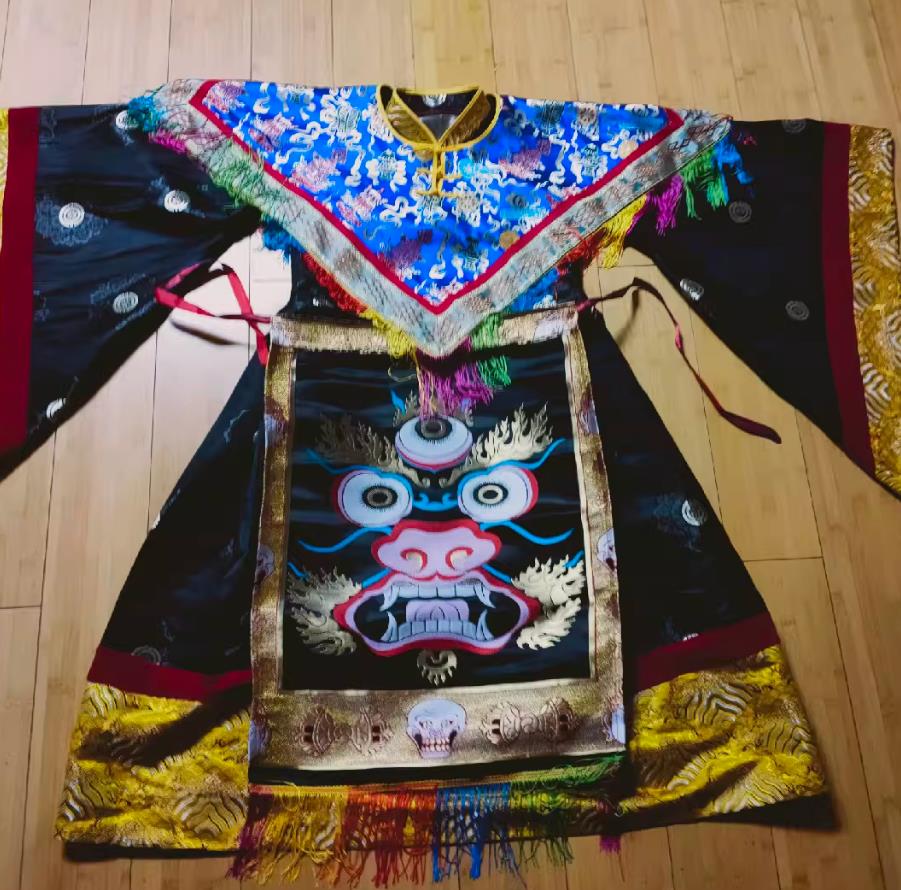 Traditional Tibetan Opera Costume Cham Festival Performance Attire