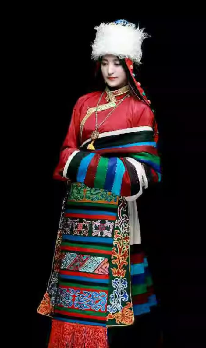 Tibetan Style Ethnic Traditional Costume Women Tibetan Robe