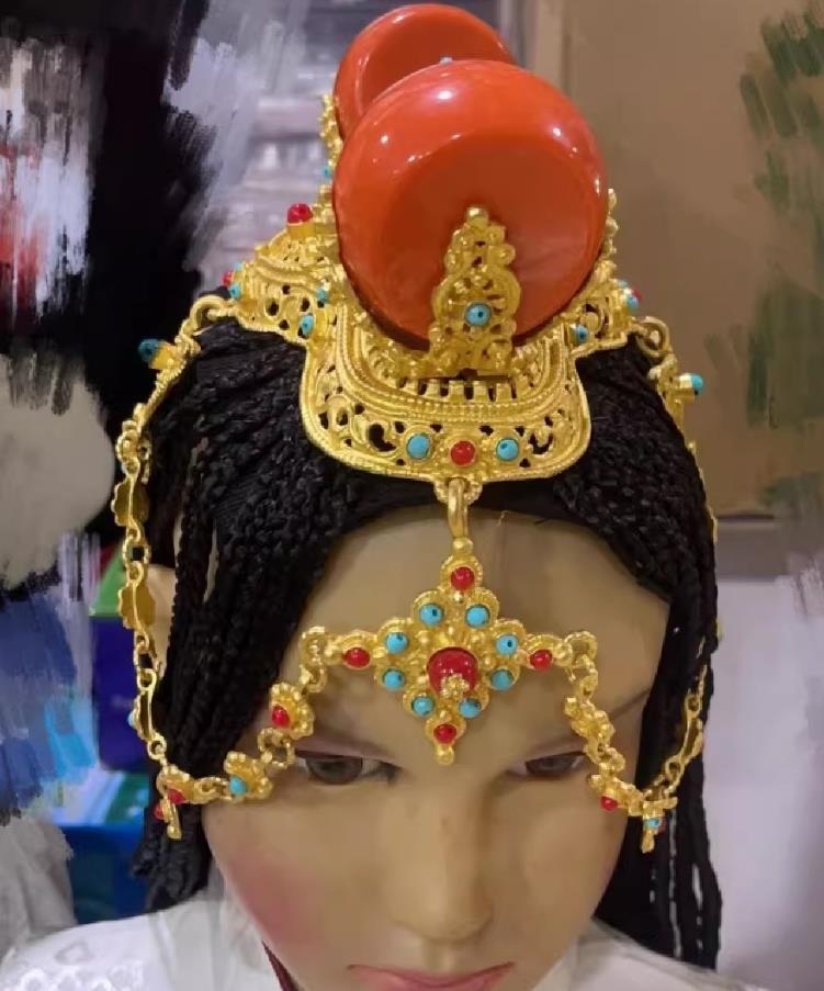 Tibetan Ladies Headwear Zang Minority Kham Women Headpiece