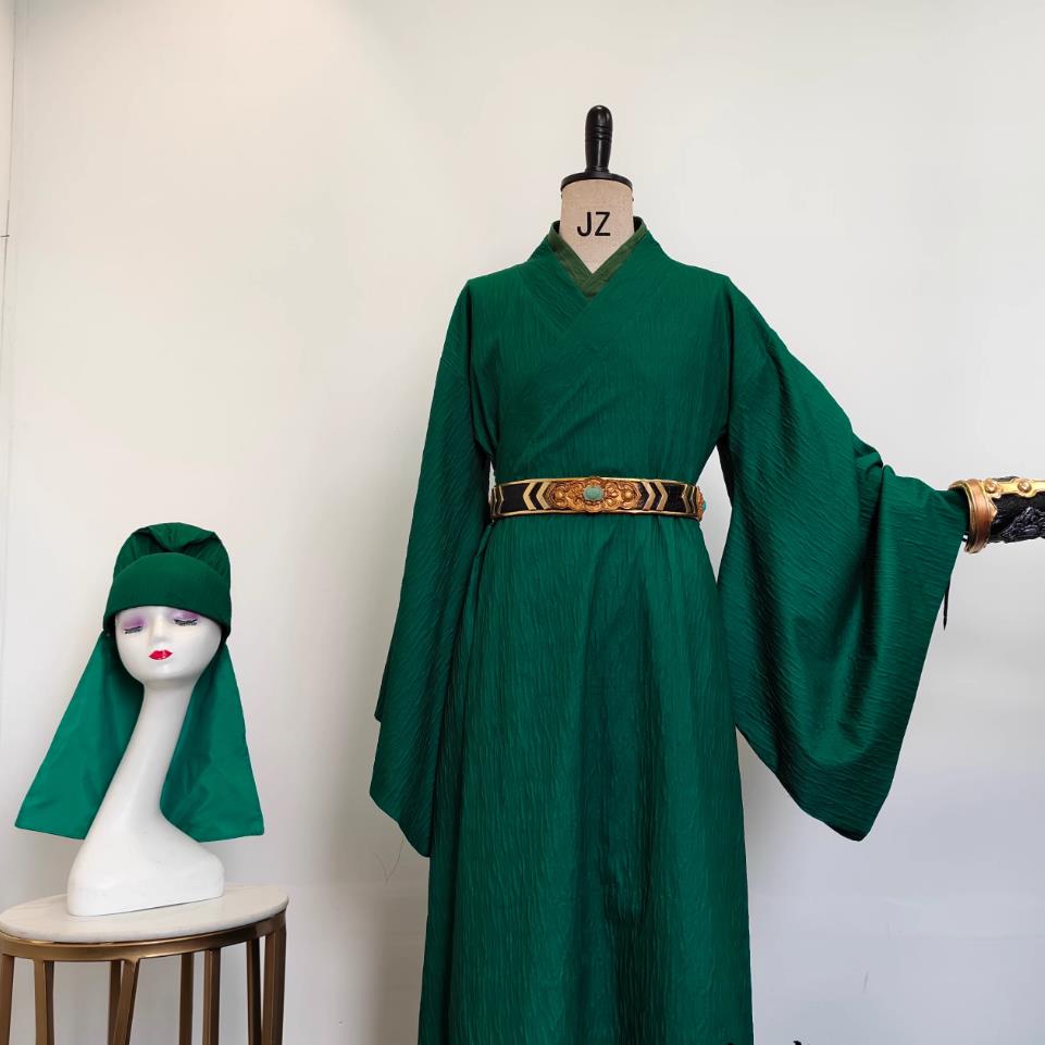 Film Three Kingdoms Romance Guan Yu Ancient Costume Ancient Chinese Hero Green Hanfu
