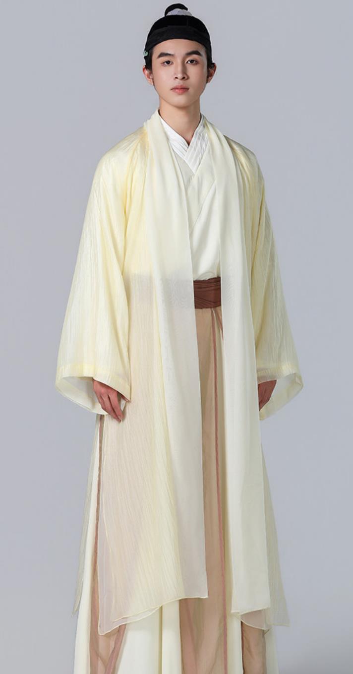 Traditional Chinese Hanfu Song Dynasty Scholar Clothing Male Classical Dance Costume