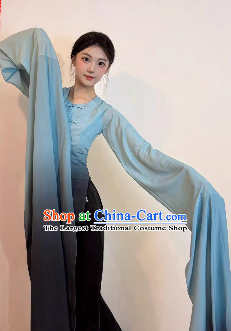 Chinese Classical Dance Costume Gradient Water Sleeve Long Training Opera Sleeve Shirt