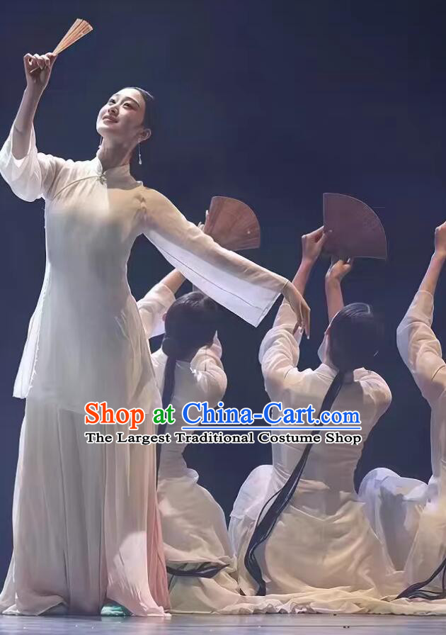 Fan Dance Costume Fragrant Fan Hiding Spring Performance Outfit Chinese Women Group Dance Outfit