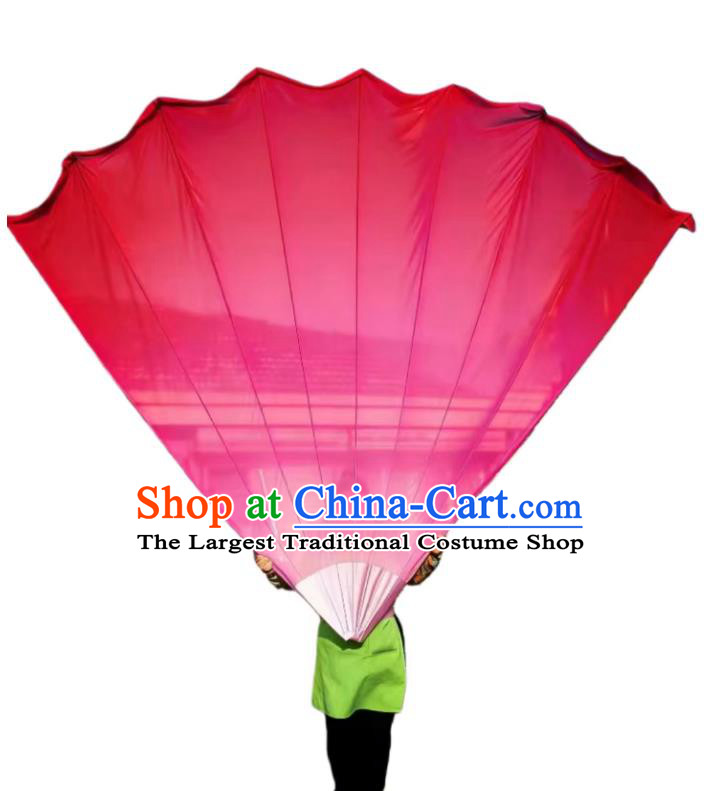 Spring Festival Gala Large Flexible Bone Dance Prop Fan Gradient Petal Sports Event Handheld Prop